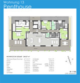 Grundriss Wohnung 13 Penthouse